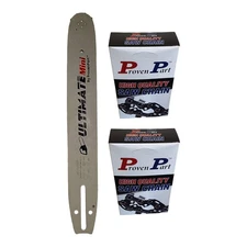 14" Chainsaw Bar And 2 Pack Semi Chisel Chain 3/8" LP .050 52DL For Husqvarna