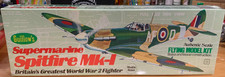 1976 Guillow's 504 WW2 Submarine Spitfire MK-1 Fighter Sealed Balsa Model Kit