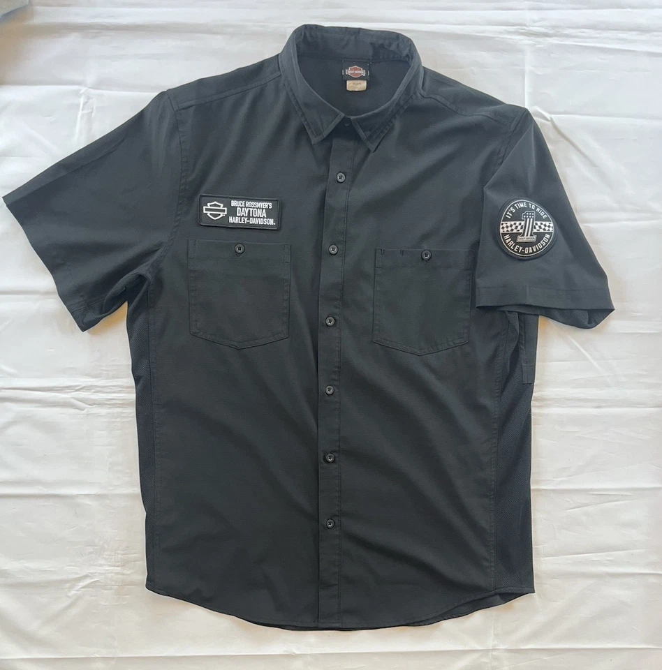 Camisa elástica Harley Davidson Daytona Bruce Rossmeyer "RIP" Performance para hombre Md Foto 2 de 4