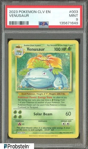 2023 Pokemon CLV EN #003 Venusaur PSA 9 MINT