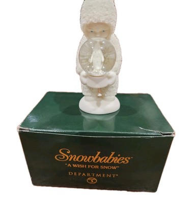 2000 Snowbabies A Wish for Snow w Penguin Snow Globe Figurine Snow Baby 56.05713