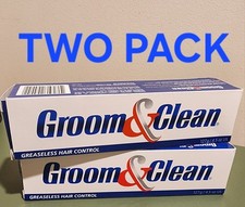 Groom  Clean Greaseless Hair Control Gel 2-PACK 4.5oz each NEW/ OLD STOCK VHTF