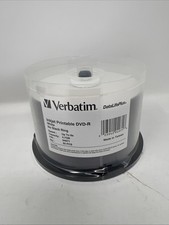 50 Verbatim 94971 DVD-R 4.7 GB 8x White inkjet Printable NEW SEALED