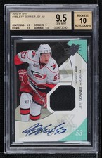 2010-11 SPx Rookie Jersey 477/799 Jeff Skinner #189 BGS 9.5 GEM MINT Auto 06st