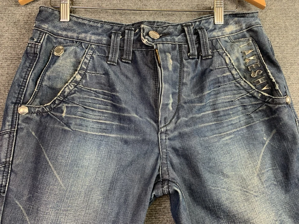 Jeans TAKESHY KUROSAWA TK Azul Denim Recto Envejecido Talla 32 Botón Mosca Foto 2 de 4