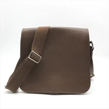 LOUIS VUITTON Andre Taiga shoulder bag messenger diagonal leather brown