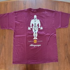 Golds Gym 40th Anniversary 2005 T Shirt Albuquerque New Mexico USA Made XL