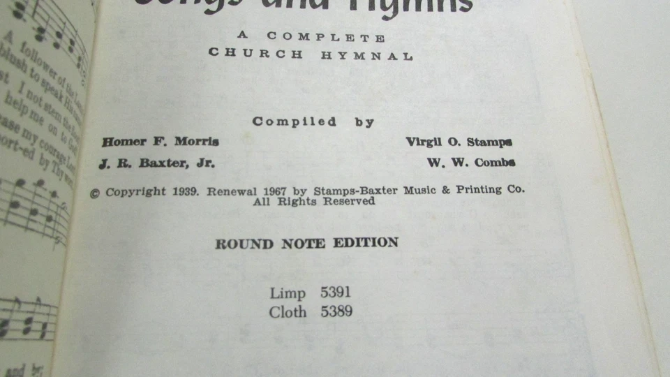 7 x Vtg Favorite Hymns of Praise ~ Stamps Baxter ~ Renewal 1967 ~ Reading Copies - Image 3 of 4