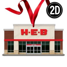 HEB Supermarket Acrylic Christmas Ornament Texas Grocery Store Gift 015