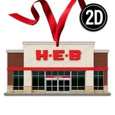 HEB Supermarket Acrylic Christmas Ornament Texas Grocery Store Gift 015