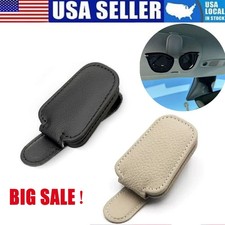 Magnetic Leather Sunglasses Holder for Car Sun Visor Eyeglass Hanger Clip Lot