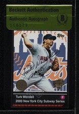BAS 2000 Topps New York City Subway Series Turk Wendell Seal of Authenticity 3c7