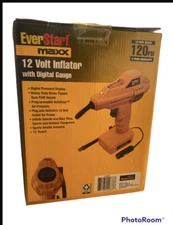12 Volt Inflator - 120 PSI - Digital Gauge - 12' Reach - EverStart Maxx 