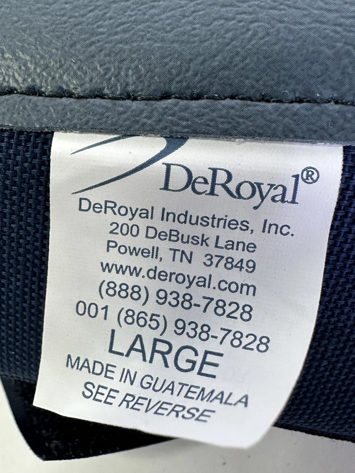 Deroyal 205w11 - Muñeca/Antebrazo Soporte Lona/Espuma/Metal Mano Derecha Azul Grande Foto 4 de 4