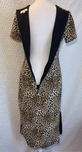 BARNEYS NEW YORK Woman’s Leopard Animal Print Dress MADE IN USA Size Small - Picture 10 of 20