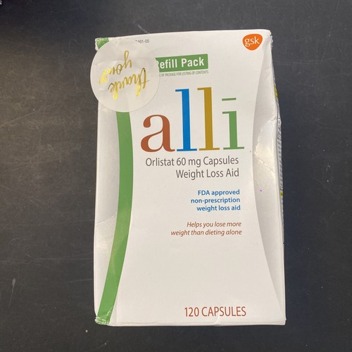 alli Weight Loss Diet Pills, Orlistat 60 mg Capsules 120 Count Refill ...