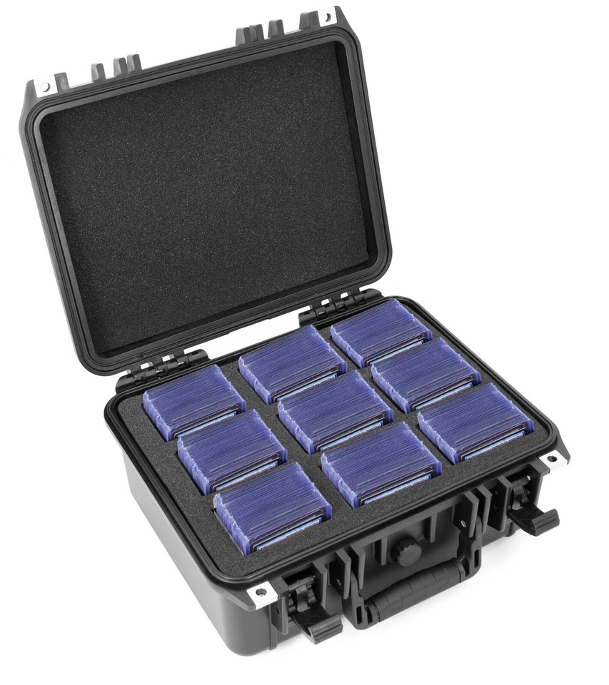 Top Loaders Storage Box Casematix Top Loader Card Storage Box – Waterproof Case with Foam for ...