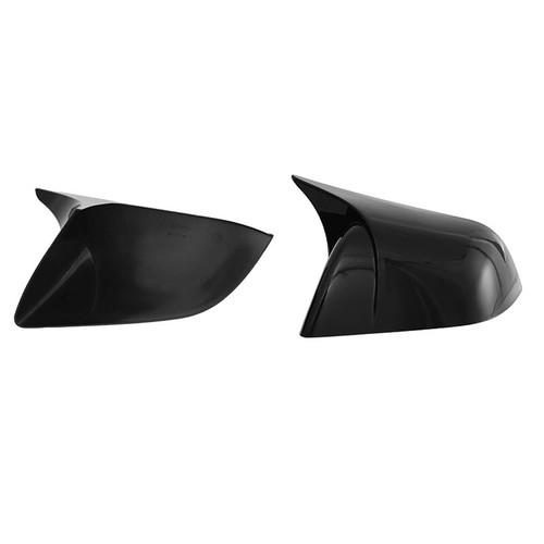 Exterior Horn Rear View Mirror Covers Trim For Tesla Model 3 2017-22 Gloss Black - Picture 7 of 10