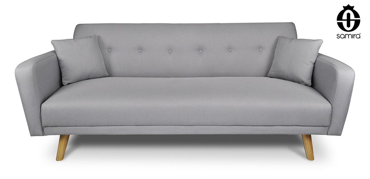 Divano letto clic clac in tessuto, divano posti Henry