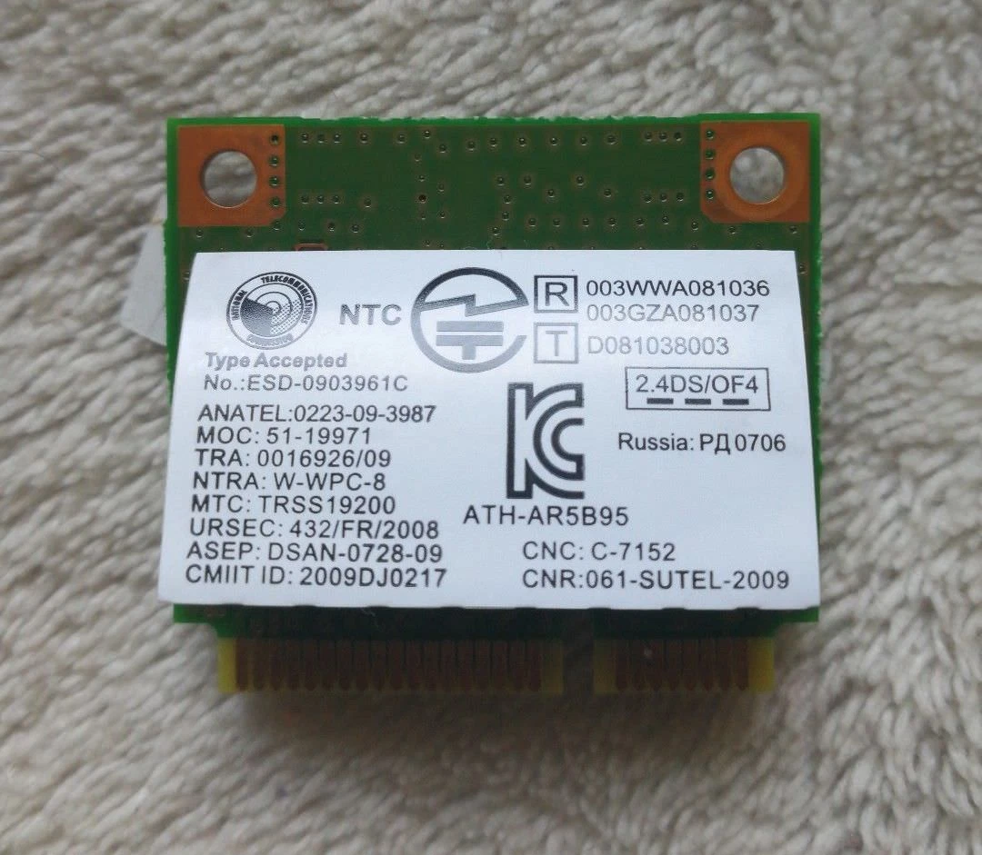 Lenovo IBM Atheors AR9285 AR5B95 MiNi PCI-E Wireless WIFI Network.