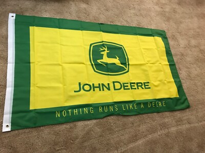 #ad #ad John Deere 3x5’ Flag Banner Tractor Farm Free Shipping $15.99