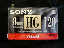  2  Sony HG Cam Tape 120 min 8mm P6-120HG High Grade Video 8 New and Sealed