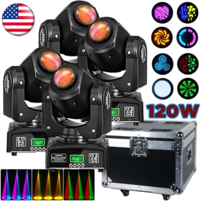 120W LED Moving Head Light RGBW Gobo Beam Stage DJ Disco Show DMX Spot Lighting