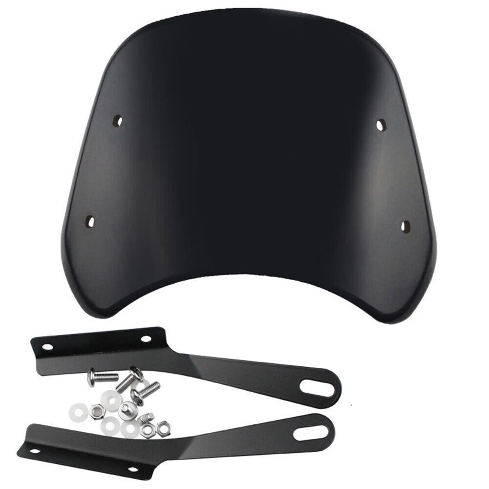 Универсальная круглая фара лобовое стекло для мотоцикла 5-7 дюймов для Honda Yamaha Indian - Изображение 2 из 4