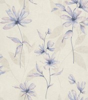 Rasch Tapete Selection 608434 Weiß Creme Lila Blau Stylisch Blume Vliestapete