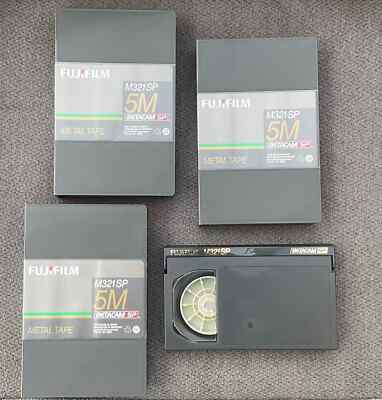 (NEW) (Multiple Quantity) Fujifilm M321SP Betacam SP 5min Cassette Tape