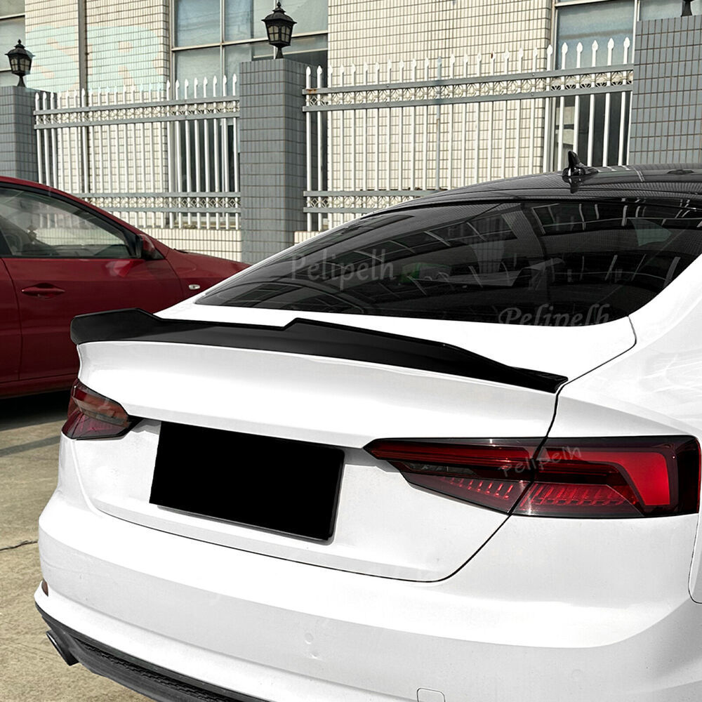 Black Rear Trunk Spoiler Lip Roof Tail Wing For Audi A5 F5
