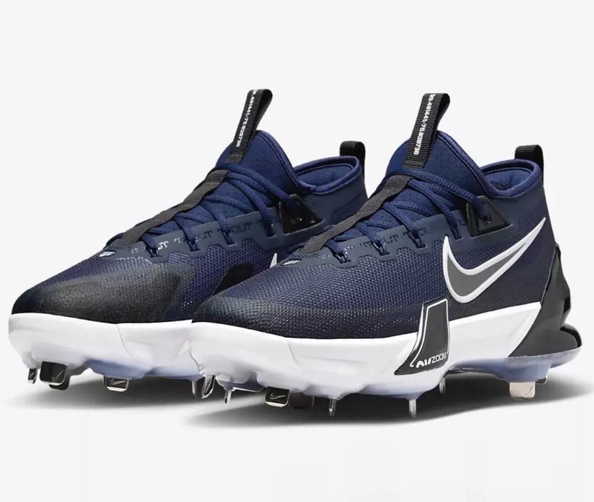 Nike Force Zoom Trout 9 Elite \'Midnight Navy\' FB2906-400 Baseball size 7 - 12 BUY Nike Force Zoom Trout 9 Elite White / Midnight Navy  main image 4