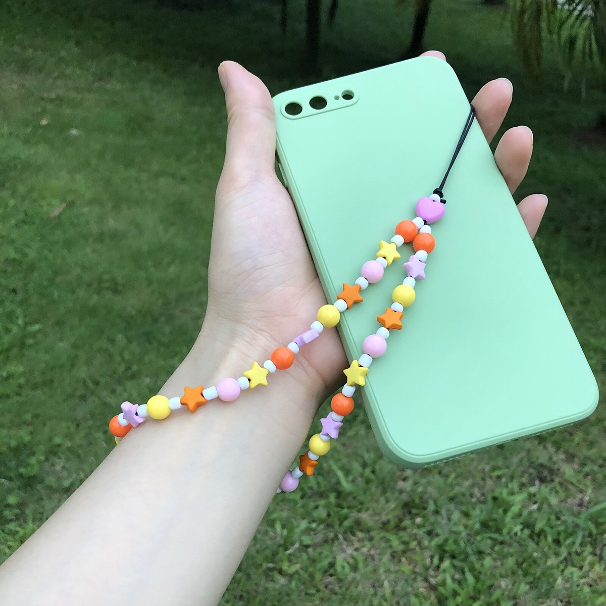 ZLQLCINYD Phone Charm Strap Beaded Phone Wrist Strap Y2K