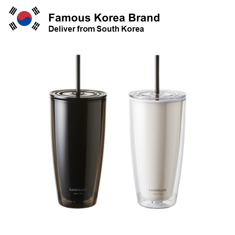 New Lock & Lock Double wall Cold cup Tumbler 720ml / 24oz Two