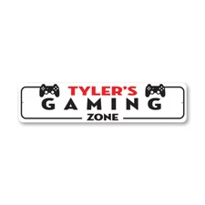 Custom Gaming Zone Metal Sign