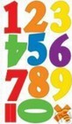 NUMBERS primary colors wall stickers 12 colorful decals school room decor