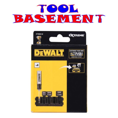 DeWALT Extreme kurzer Mutterndreher & Torsions-Bithalter, 4 Stück - DT70826-QZ