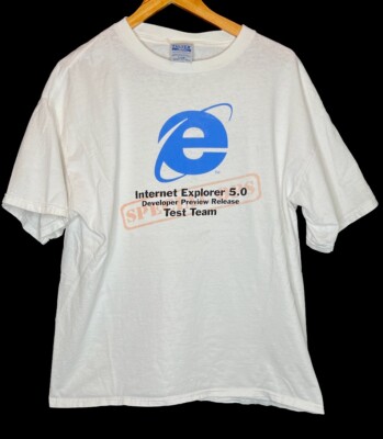 Vintage 90s Internet Explorer 5.0 Promo T Shirt Web Special Ops Test Team