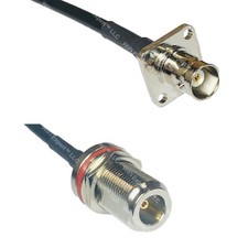 RFC195 BNC Flange Female to N FEMALE BULKHEAD Coax RF Cable USA-Ship Lot