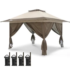 EAGLE PEAK 13x13 Pop Up Canopy Gazebo with 4 Wall Panels