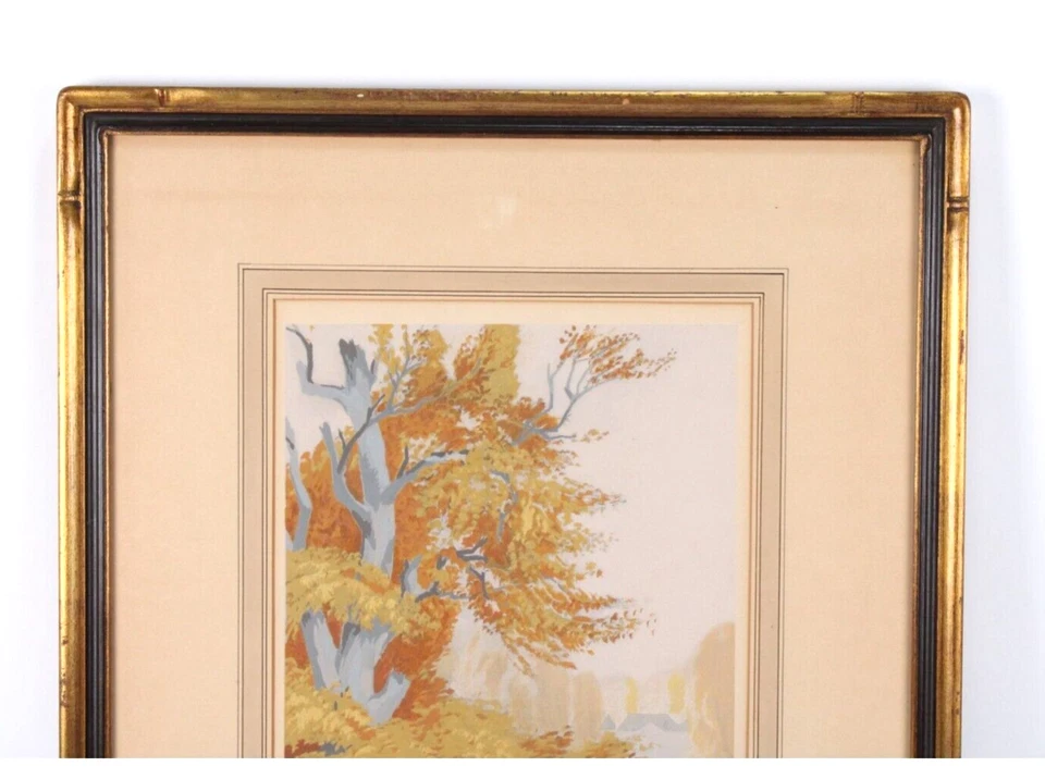 Antique Equestrian French Style Watercolor Signed Maurice Taquoy 1924 - Image 3 of 4