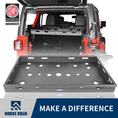 Hooke Road Black Steel Interior Cargo Rack for 2018-2026 Jeep Wrangler JL 4-Door