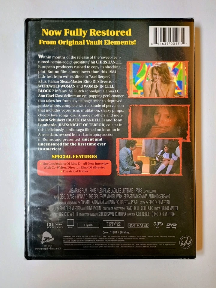 Hanna D : The Girl From Vondel Park (DVD, 1984) Severin OOP - Image 2 of 2