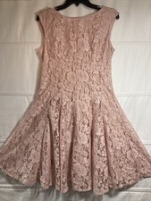 Danny and Nicole Women  s Elegant Lace Dress Sz:10 Dusty Rose Prom Formal