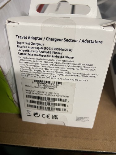 Genuine Samsung 25W Super Fast Charger Plug & Cable For Galaxy S21 S21+ Ultra 5G - Picture 6 of 6