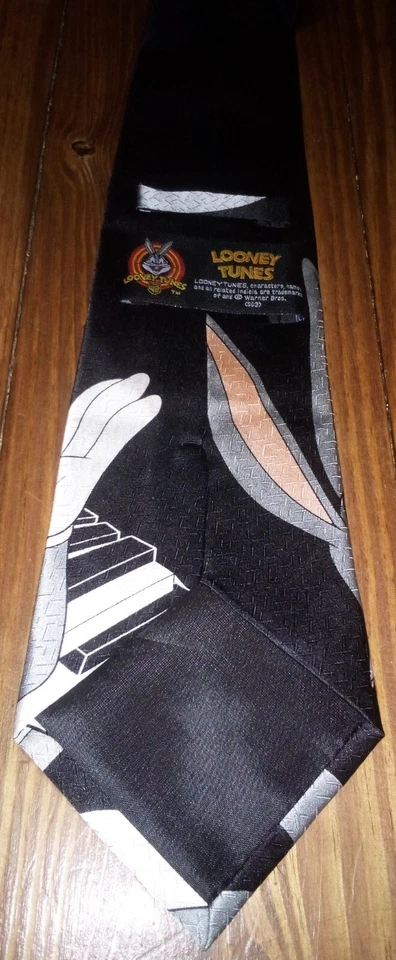 Looney Tunes Piano Music Tie Bugs Bunny Daffy Duck Sylvester the Cat Tweety WB - Image 2 of 2