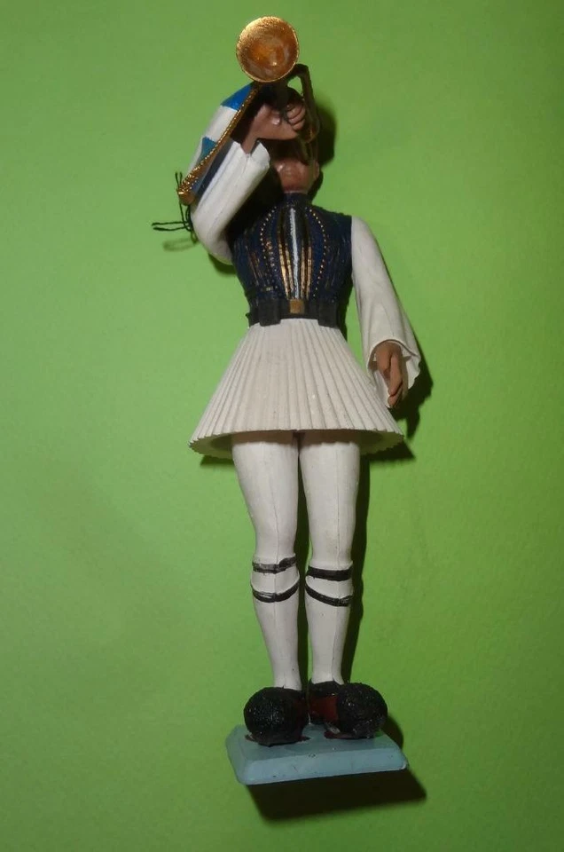 GREECE GREEK ATHENA AOHNA BIG TRUMPET TSOLIAS EVZONAS PARLIAMENT GUARD MAN 1970s - Image 4 of 4