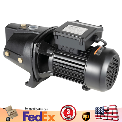 #ad 3 4HP Well Jet Pump Self Priming Shallow Water Pump with Pressure Switch 550W $122.99