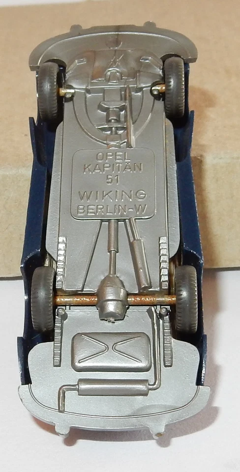 Micro Wiking Ho 1/87 Opel Kapitan 51 Blu Scuro No Box - Immagine 3 di 3