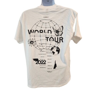 Maroon 5 White Graphic Band Tshirt L World Tour 2022 Rock Concert